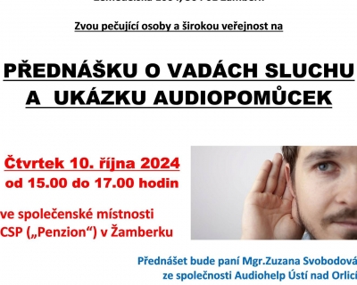 Poděkování za přednášku o vadách sluchu