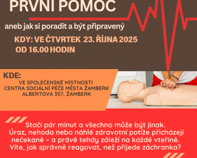Pozvánka na přednášku "První pomoc aneb jak si poradit a být připravený."