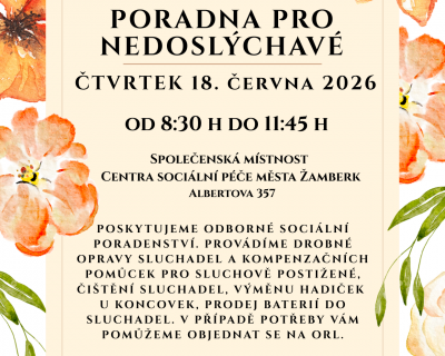poradna pro nedoslýchavé v červnu