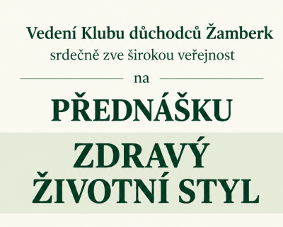 Přednáška: ZDRAVÝ ŽIVOTNÍ STYL